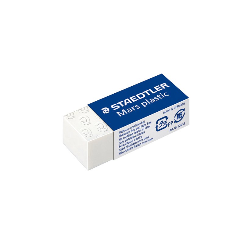STAEDTLER Mars plastic mini eraser, white, 40×19×13 mm